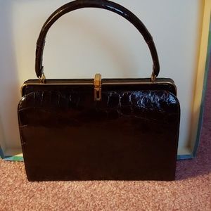 genuine alligator clutch handlebag